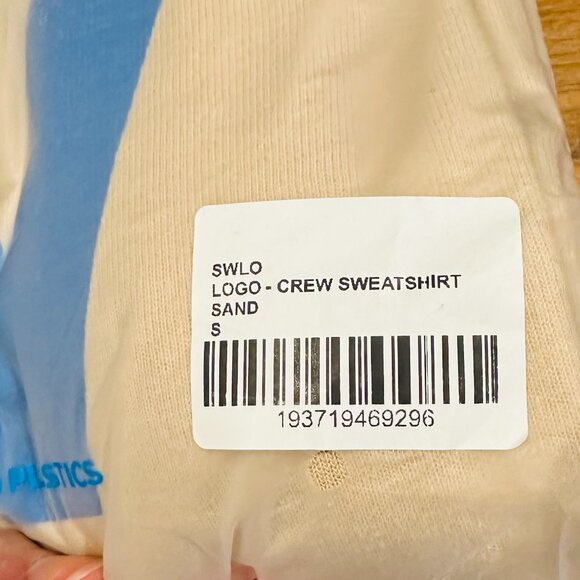 Aviator Nation NEW IN BAG Logo Relaxed Crew Sweatshirt in Sand Size Small - Picture 3 of 4